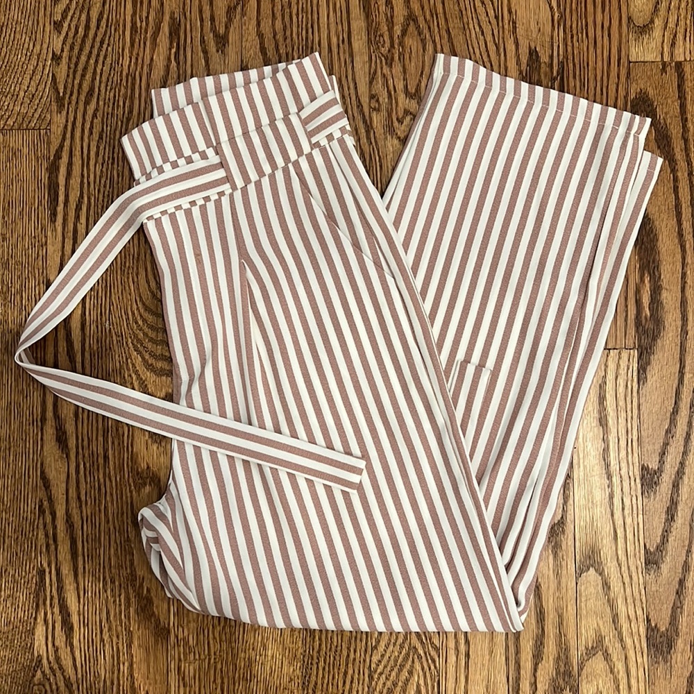High waisted striped pants